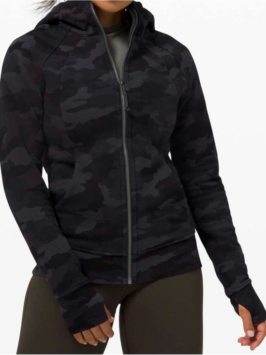 lululemon athletica Jackets & Blazers - lululemon athletica Black Camo Zip Hoodie Jacket